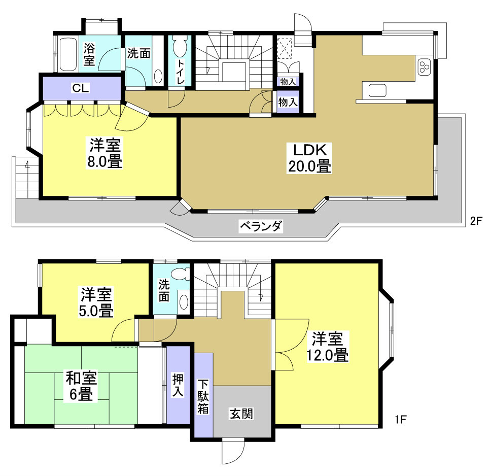 富塚町本田様貸家 間取り図