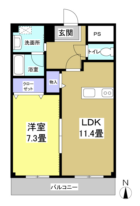 Ｍahalo　ＨＡＬ 402号室 間取り