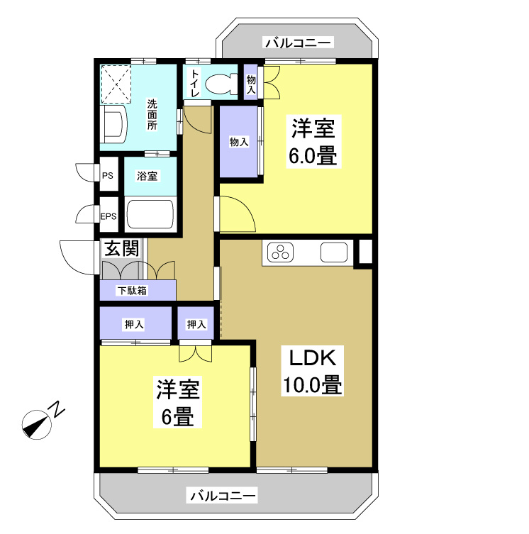 ブライティ西伊場 間取り図