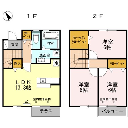 ヴィラ・ソレイユ 間取り図