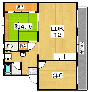 ハイコーポ利余C棟 間取り