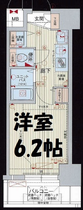 プレサンス名古屋駅前プラチナム 間取り図