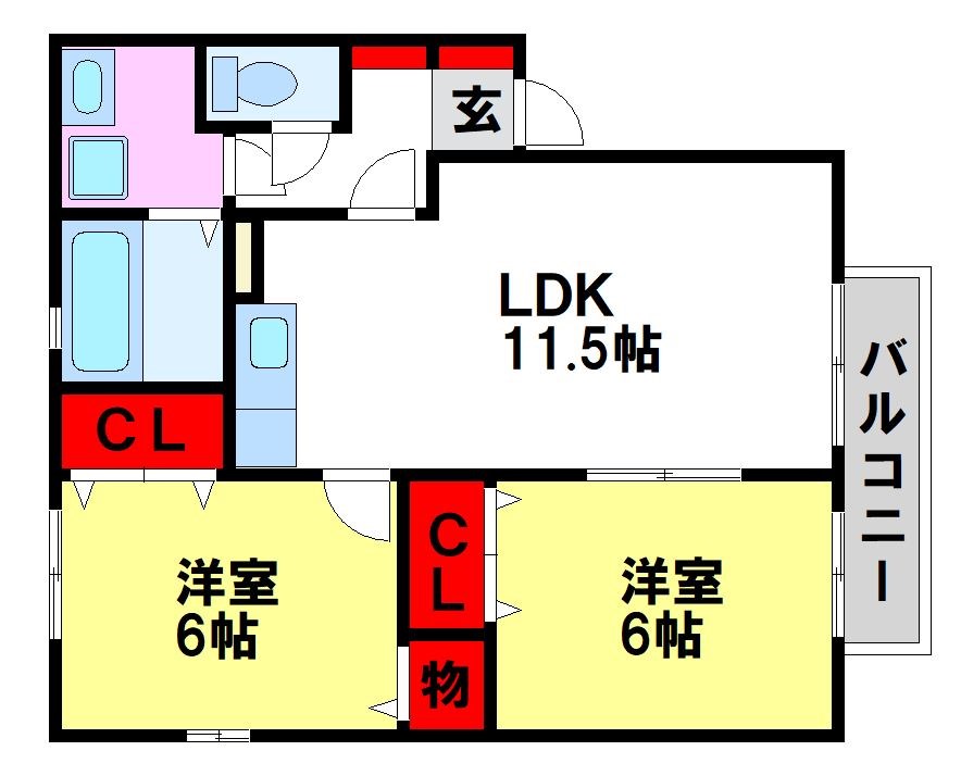 クローバーハイツ杉塚 間取り