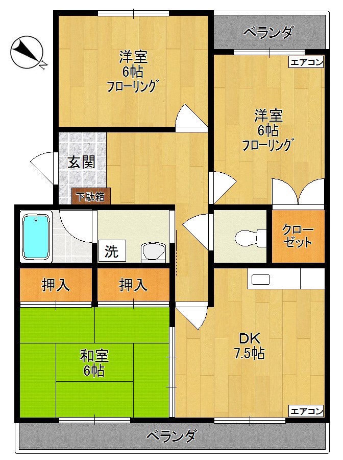 マンションユウガー  402号室 間取り