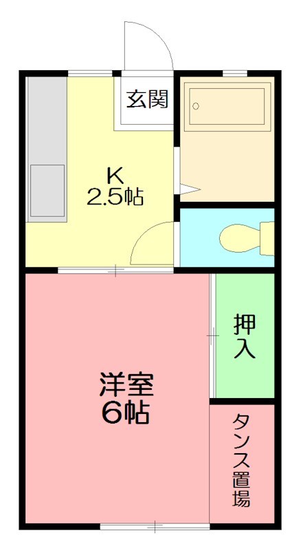 パレス三喜Ⅰ 103号室 間取り