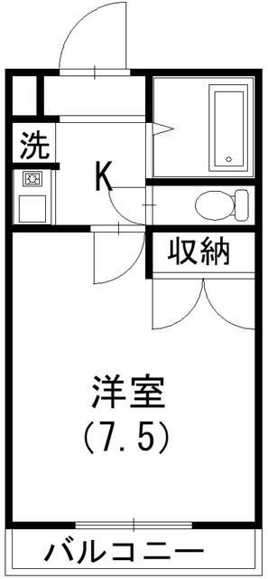 レジデンスジュネス 105号室 間取り