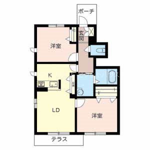 カーザ　ボニータ　B棟 間取り図