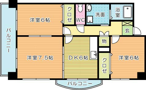 ウエルス守恒 605号室 間取り