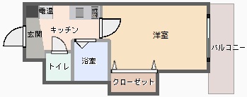 ベルメゾン千里山 402号室 間取り