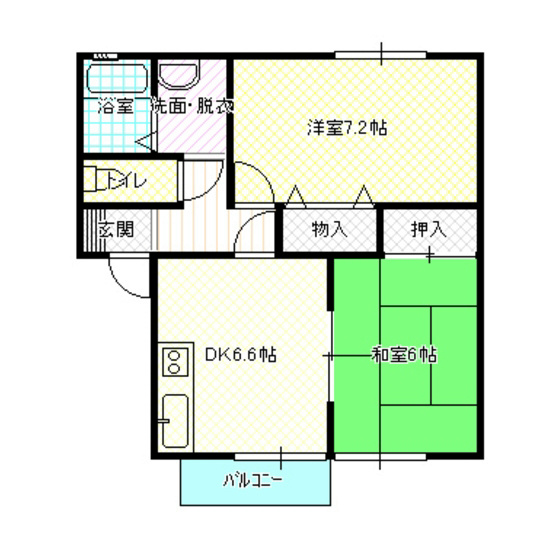 アソシエひくま 206号室 間取り