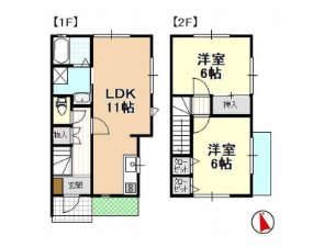 テラス・モデラートA A-3号室 間取り