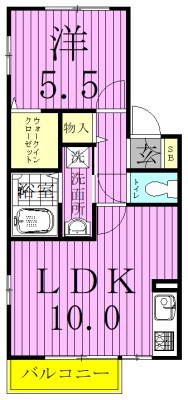 ハイムクレアールＡ 202号室 間取り