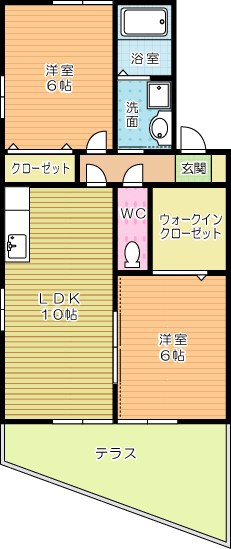 ヴェルジェ深田 105号室 間取り