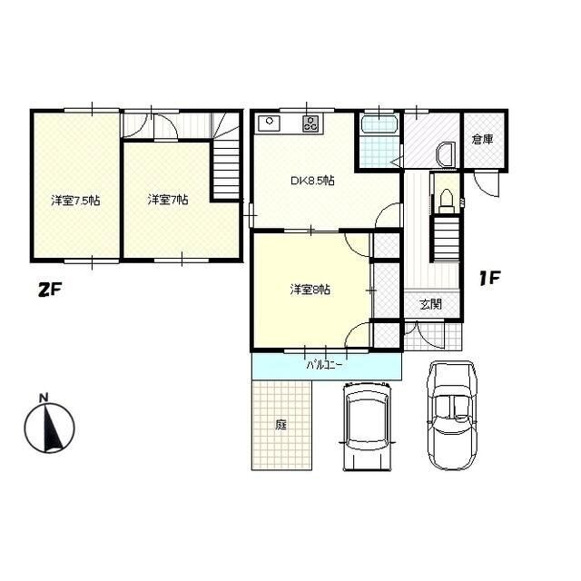 曳馬2丁目14-30,31貸家（D） 間取り