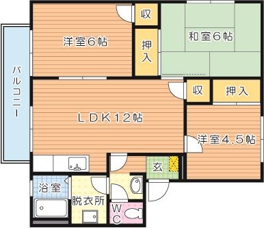 リゾット花房　Ｂ棟 間取り図