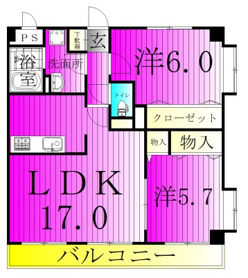 ヌーベルバーグ北柏 105号室 間取り