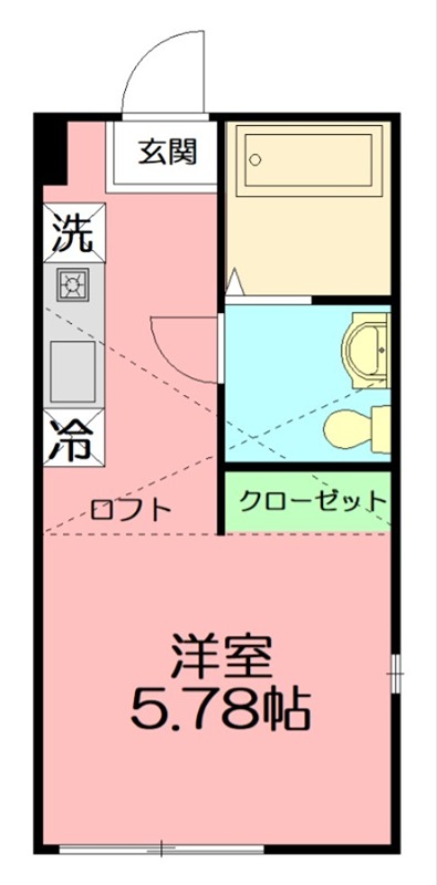 グリーンポート 101号室 間取り
