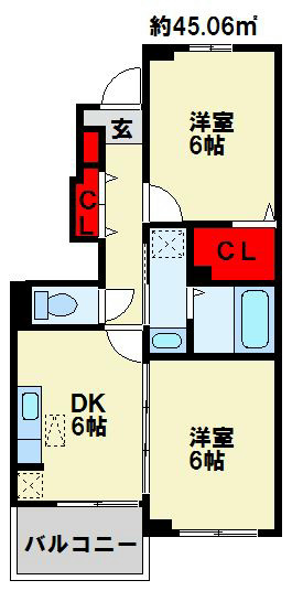 フレシール小倉東 Ｒ棟 間取り