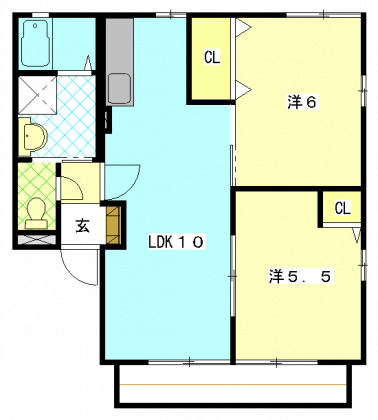 エスポワールB 間取り図