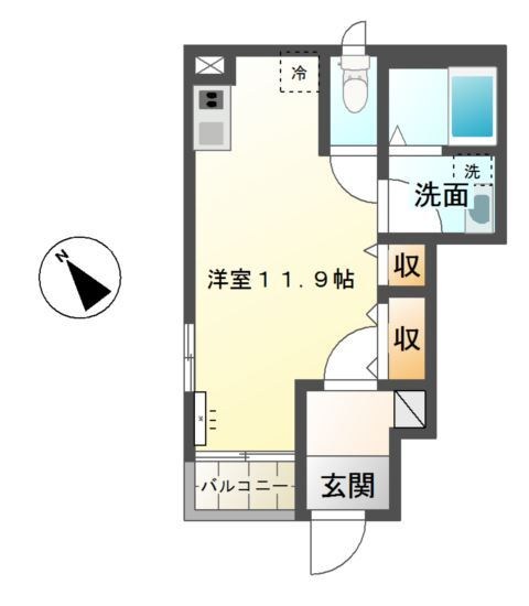 パル・クレシア 101号室 間取り