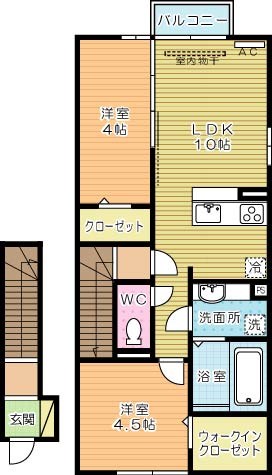 HN's D-room in 楡  208号室 間取り