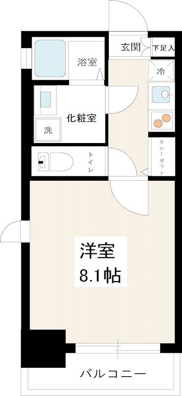 ＭＡＸＩＶ ｓｃｅｎｅ 北千住 0802号室 間取り