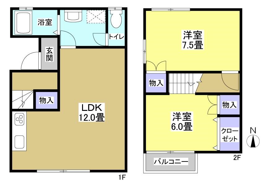 ヴェルドミール C-1号室 間取り