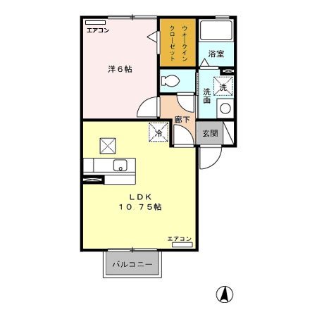 Tierra Court 102号室 間取り