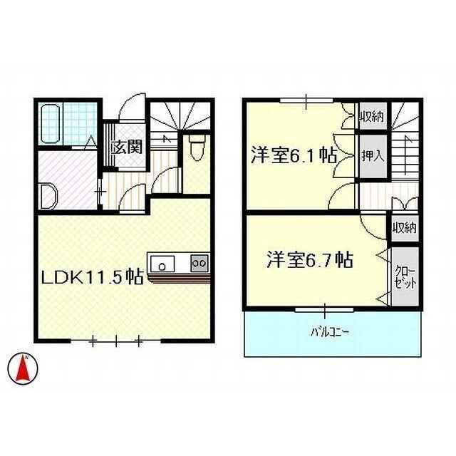 クオーレ(飯田町) 103号室 間取り