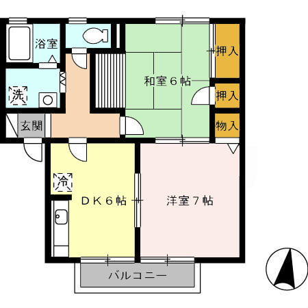 セジュールかあさ 間取り図