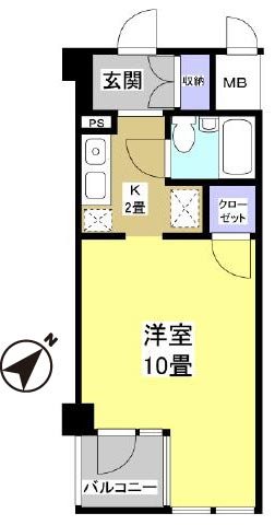 遠鉄ハイツ自校駅ビル 406号室 間取り