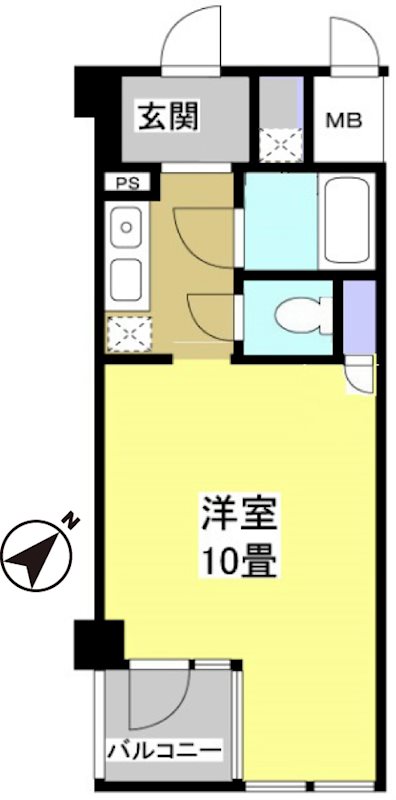 遠鉄ハイツ自校駅ビル 406号室 間取り