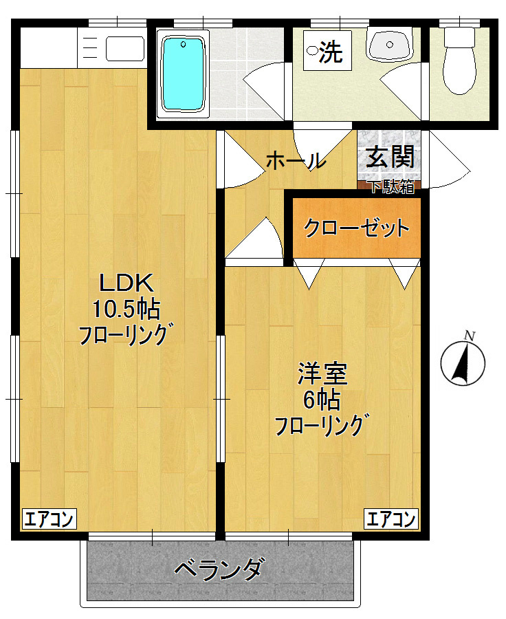 ハイツリュウA棟 202号室 間取り