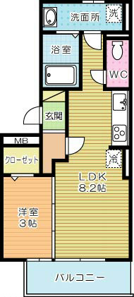 シトラスコートぶんごばし 103号室 間取り