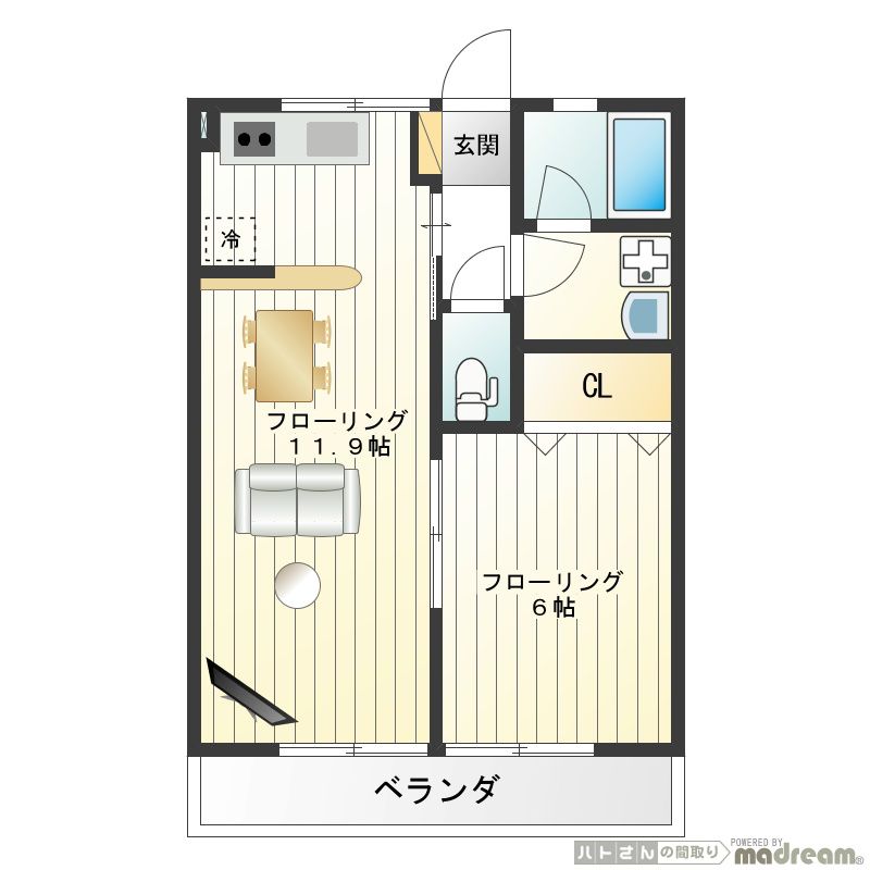 メゾンドフォレナ 間取り図