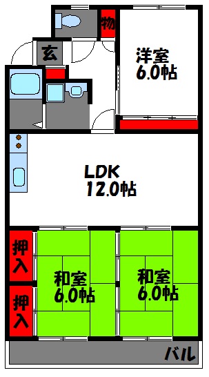 KTビル 303号室 間取り