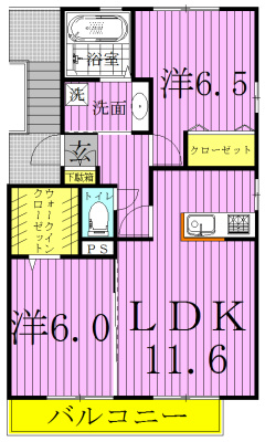 ファミールフラッツ若葉町 302号室 間取り