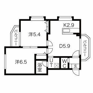 メゾン・ド・クラ 207号室 間取り