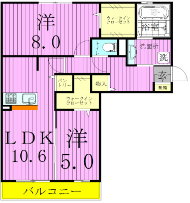 セレーノＴ－１ 103号室 間取り