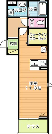 Ｍ・Ｋ・Ｋ北方 101号室 間取り