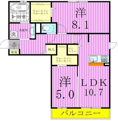 セレーノＴ－１ 301号室 間取り