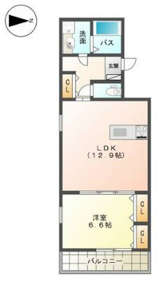 South Village（サウスヴィレッジ） 305号室 間取り