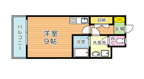 Ｏｌｉｖｅ三萩野（オリーブ三萩野） 402号室 間取り