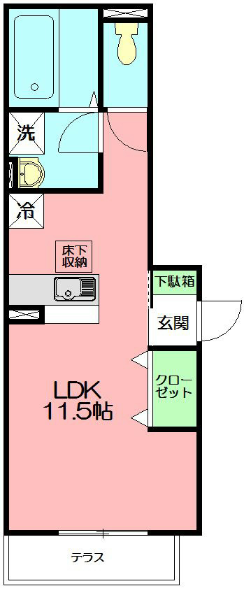 ラ　フェリーチェ湘南 101号室 間取り