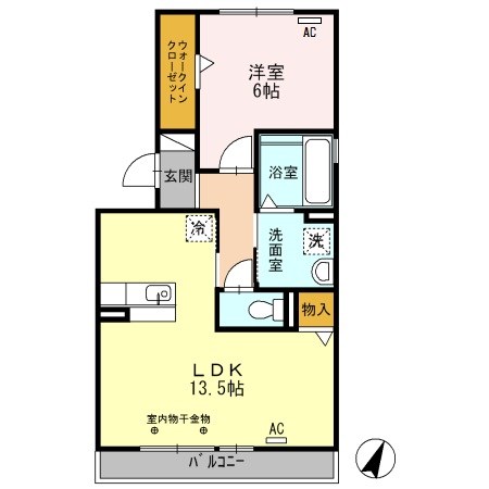 シャトレー B 201号室 間取り