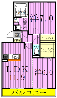 ロイヤルソフィア 306号室 間取り
