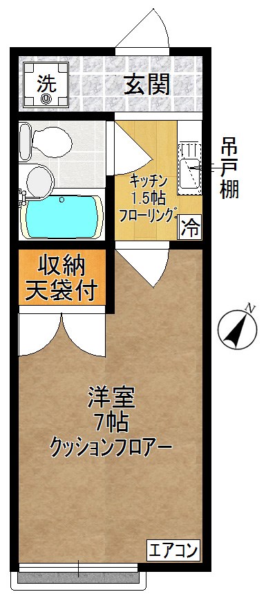 コーポボン 207号室 間取り