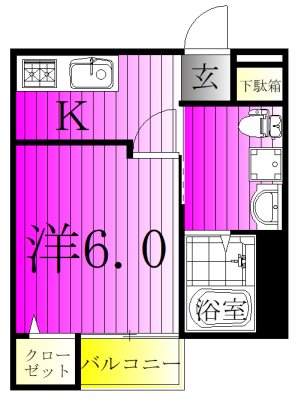 MARCH北柏 103号室 間取り