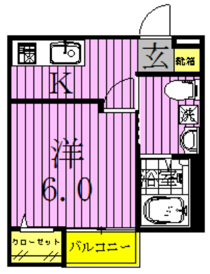 MARCH北柏 103号室 間取り