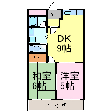 メゾン栄 102号室 間取り